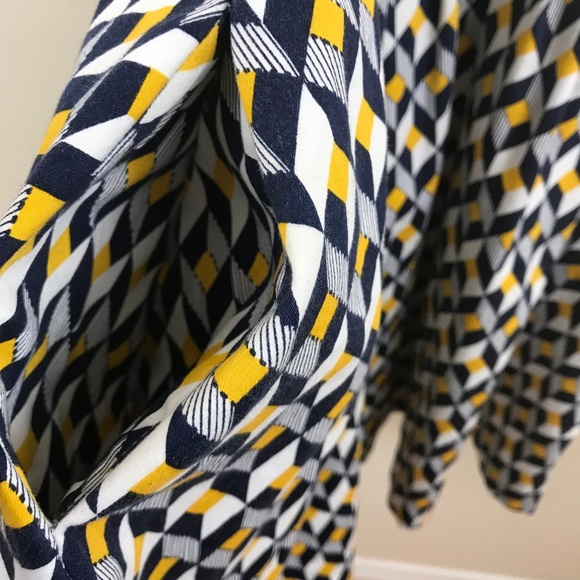 Louche| Geometric Printed Cotton Skater Dress - Picture 5 of 6